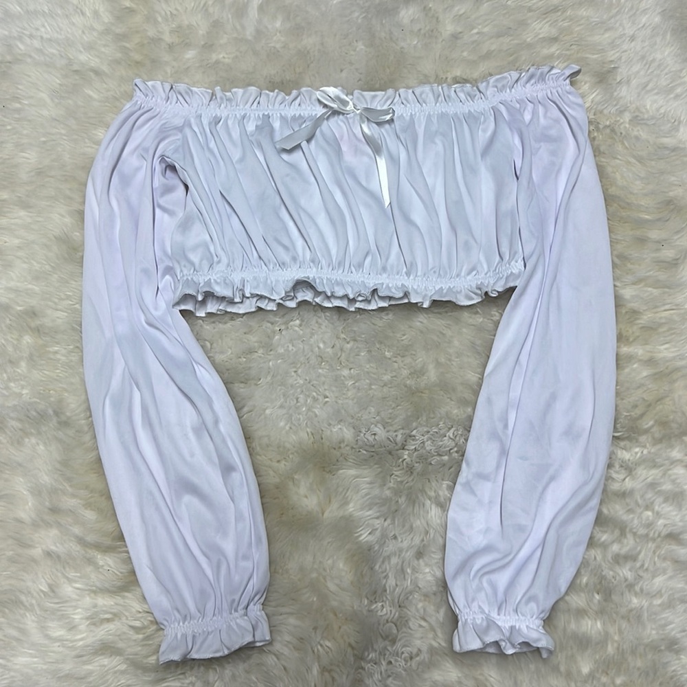 Worn Once - Dream Girl White Crop Top